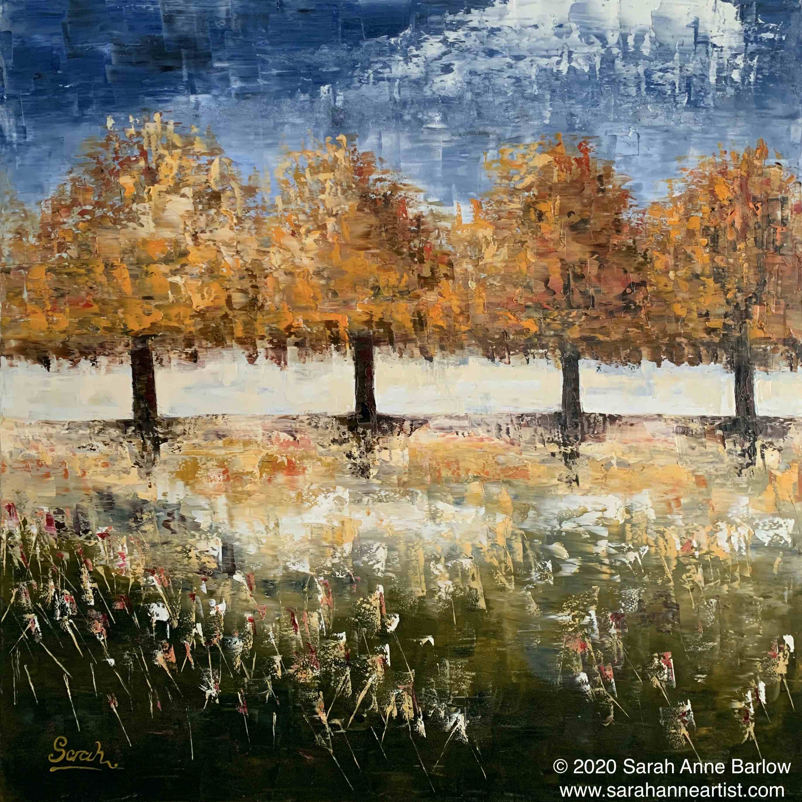 painting of Autumn Shades in Knole Park