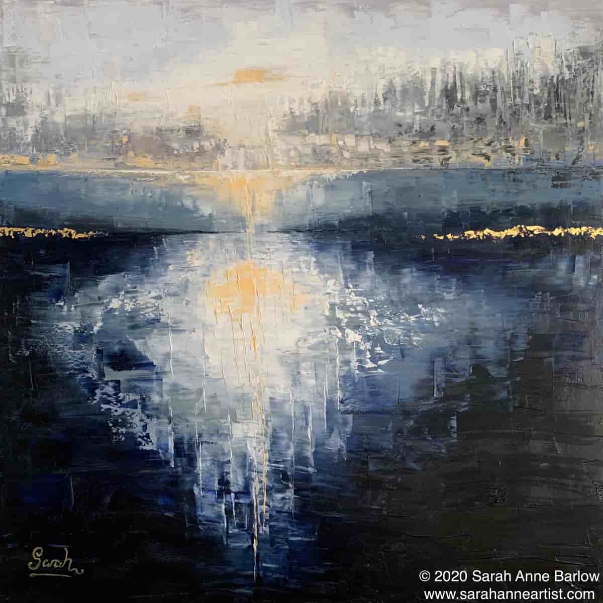 painting of Golden Harbour at Sunset