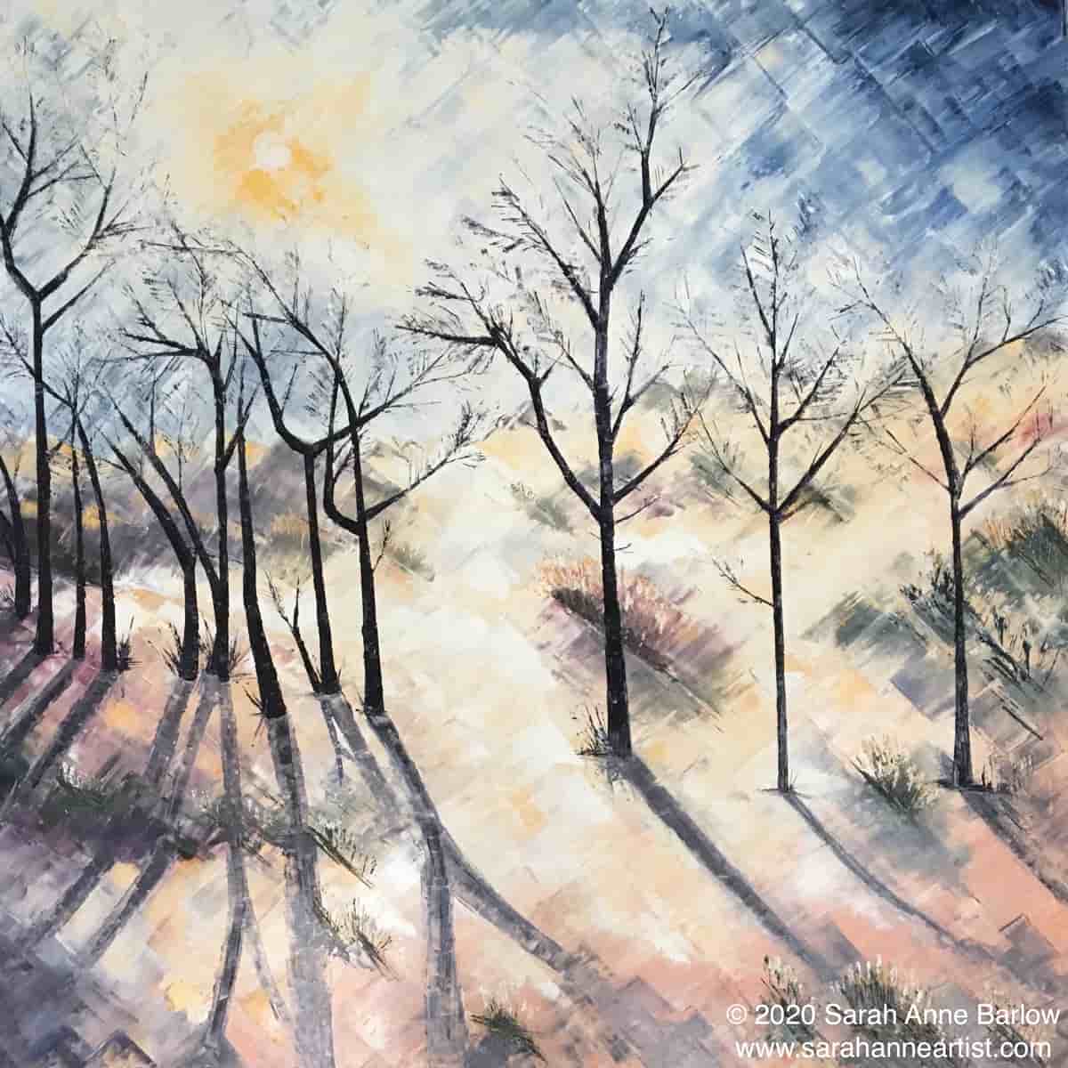 painting of Wandering Alone through the Sand Dunes