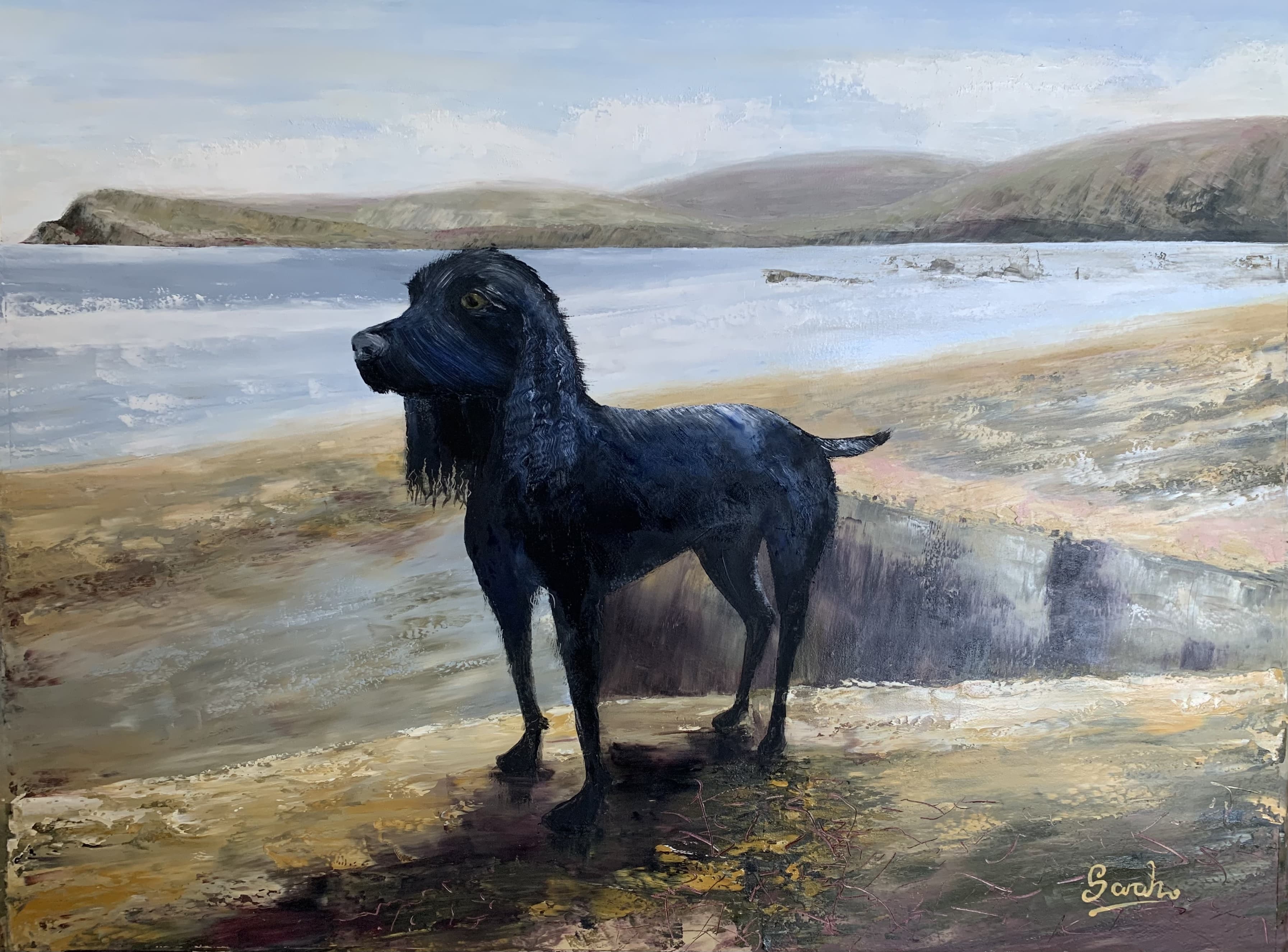 painting of A day at the beach