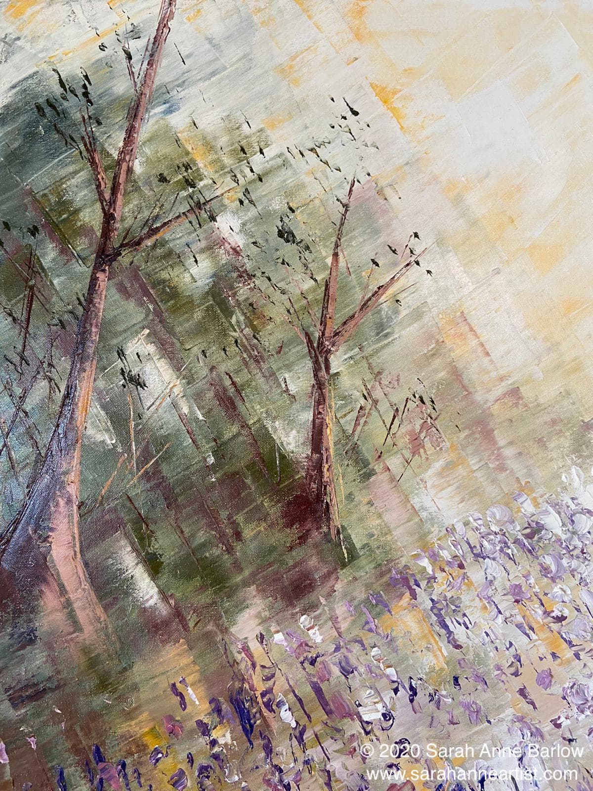 painting of Bluebells in Grandpa’s Wood