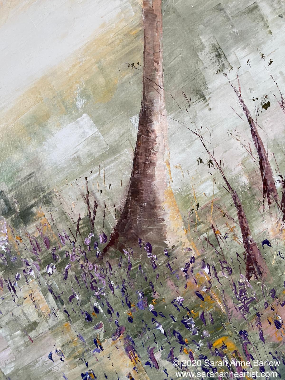 painting of Bluebells in Grandpa’s Wood