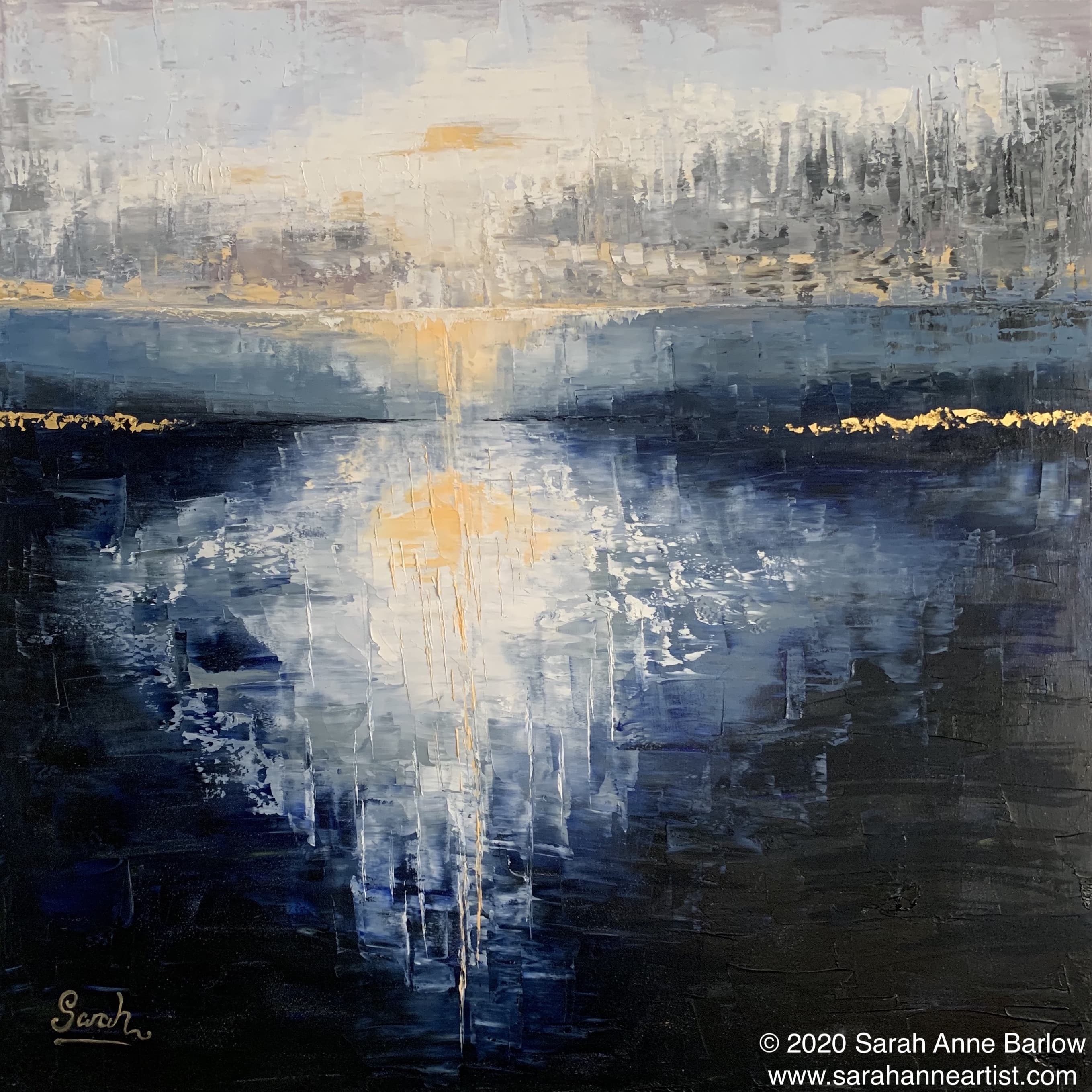 painting of Golden Harbour at Sunset