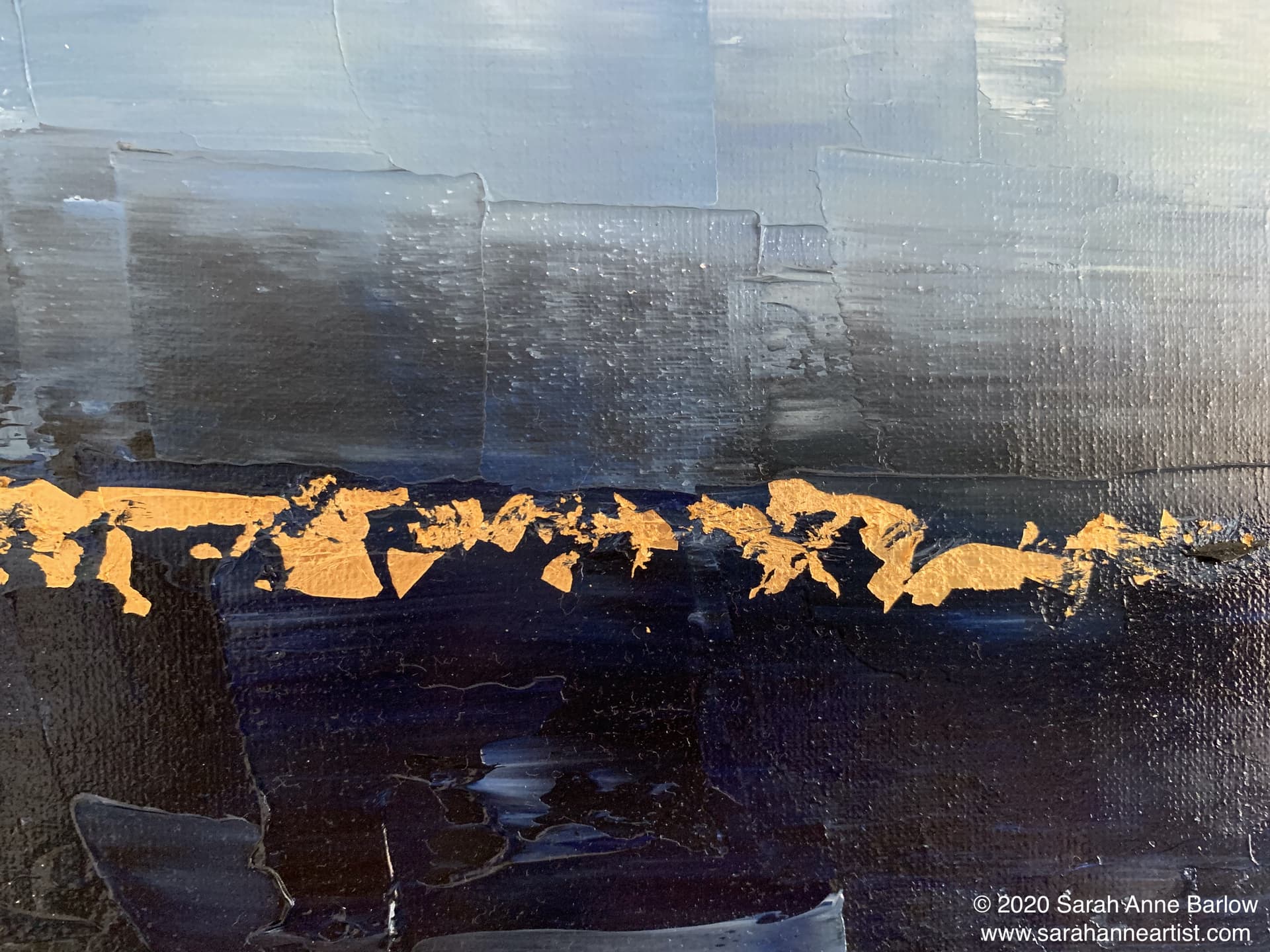 painting of Golden Harbour at Sunset
