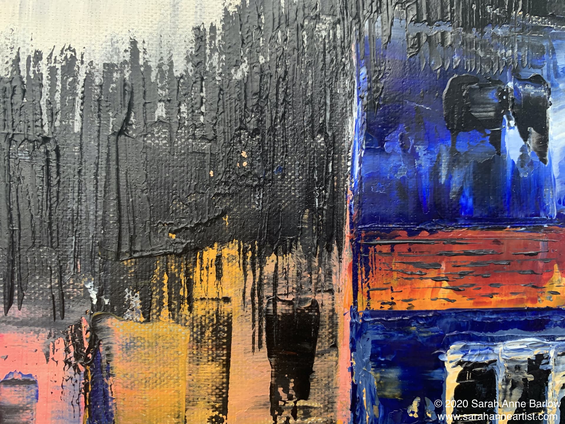 painting of Passers by at Dusk