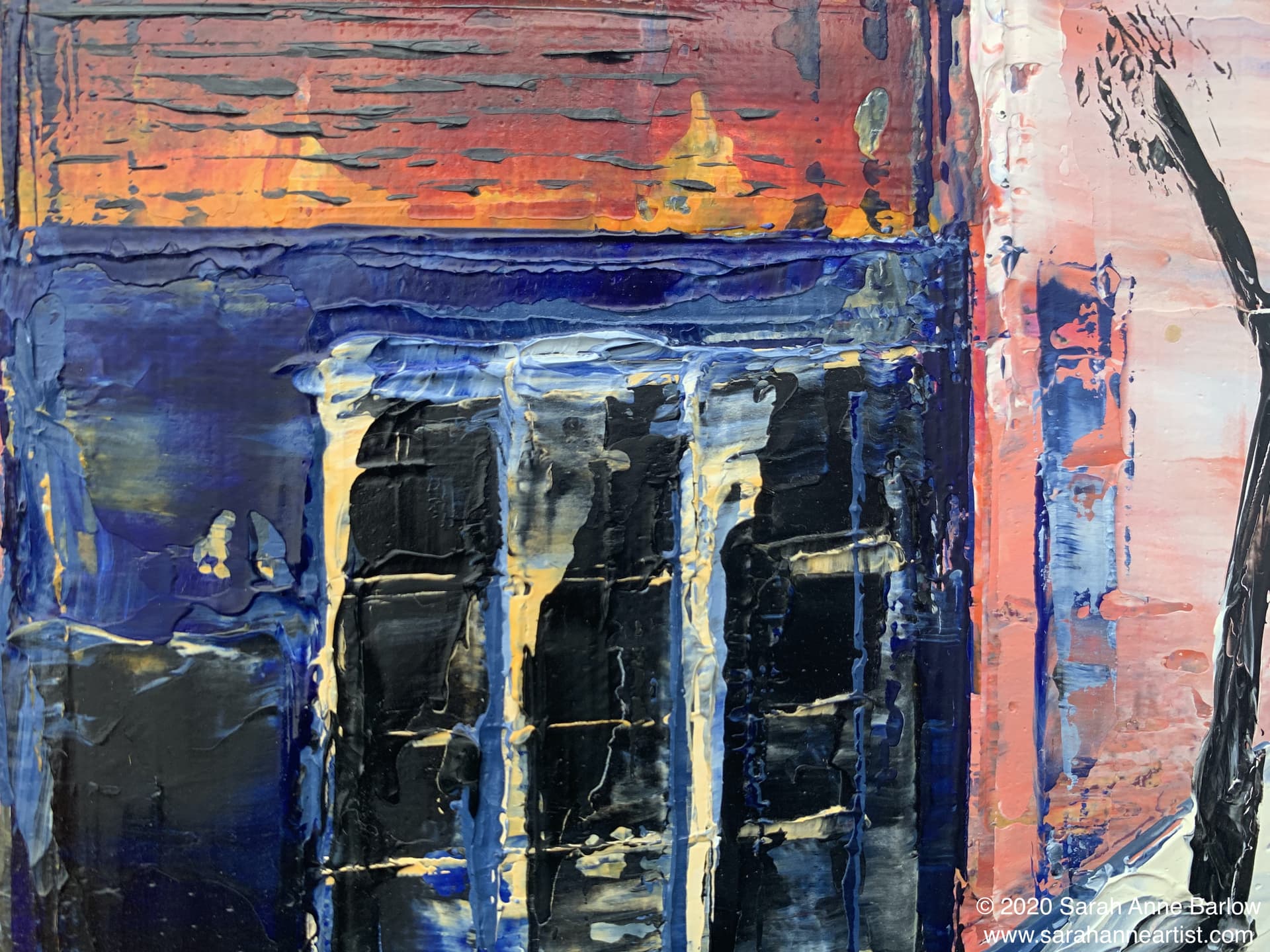 painting of Passers by at Dusk