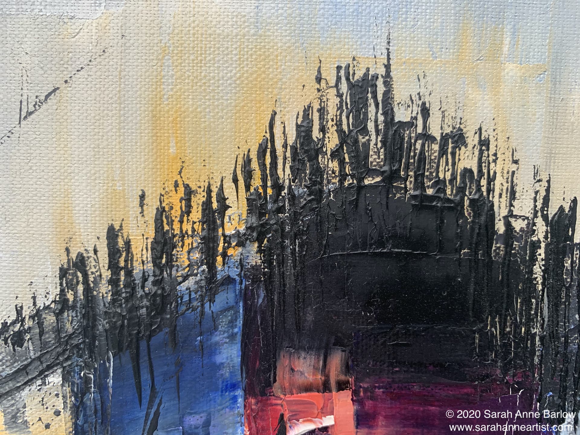 painting of Passers by at Dusk