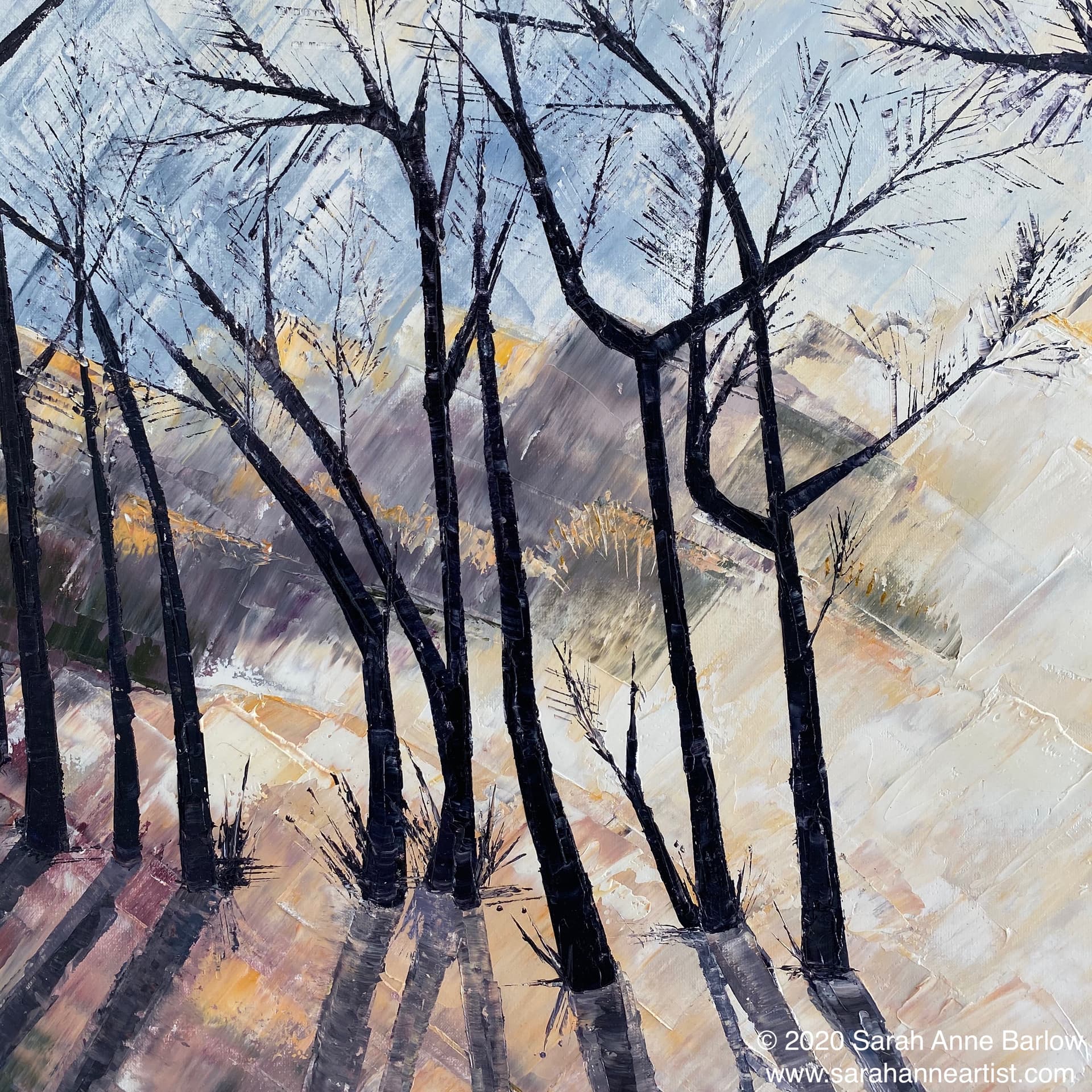painting of Wandering Alone through the Sand Dunes